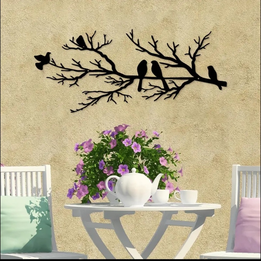 COPY - Black Wood or Metal Bird Wall Art Decor - Picture 3 of 9